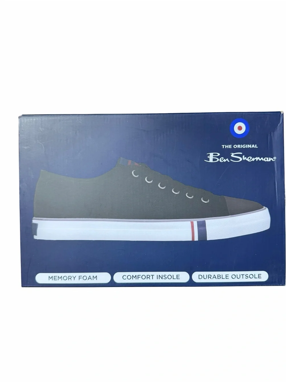 New in Box/Tag Mens Ben Sherman DORSET LO Memory Foam Black Sneaker Size: 8.5